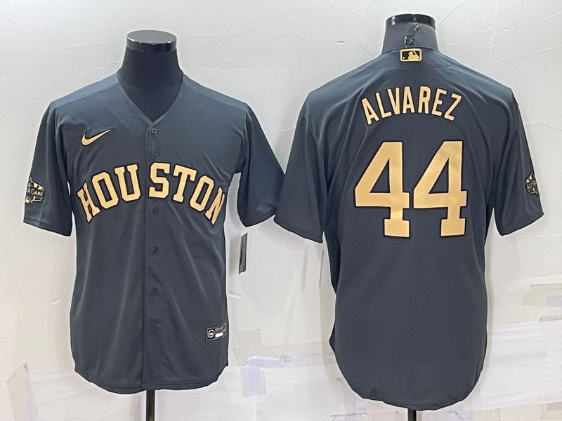 Men Houston Astros #44 Alvarez Grey 2022 All Star Nike MLB Jersey